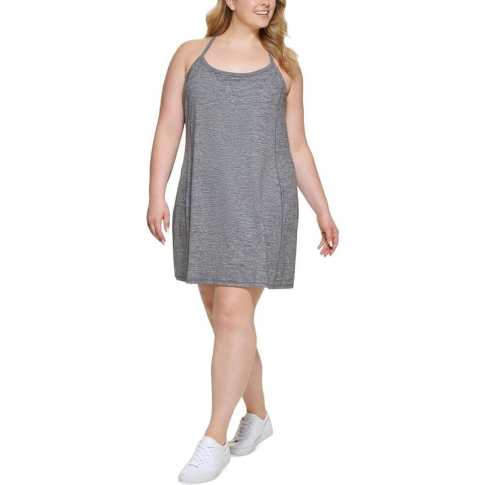 Calvin Klein Womens Plus Size Heathered Mini Dress, NWT